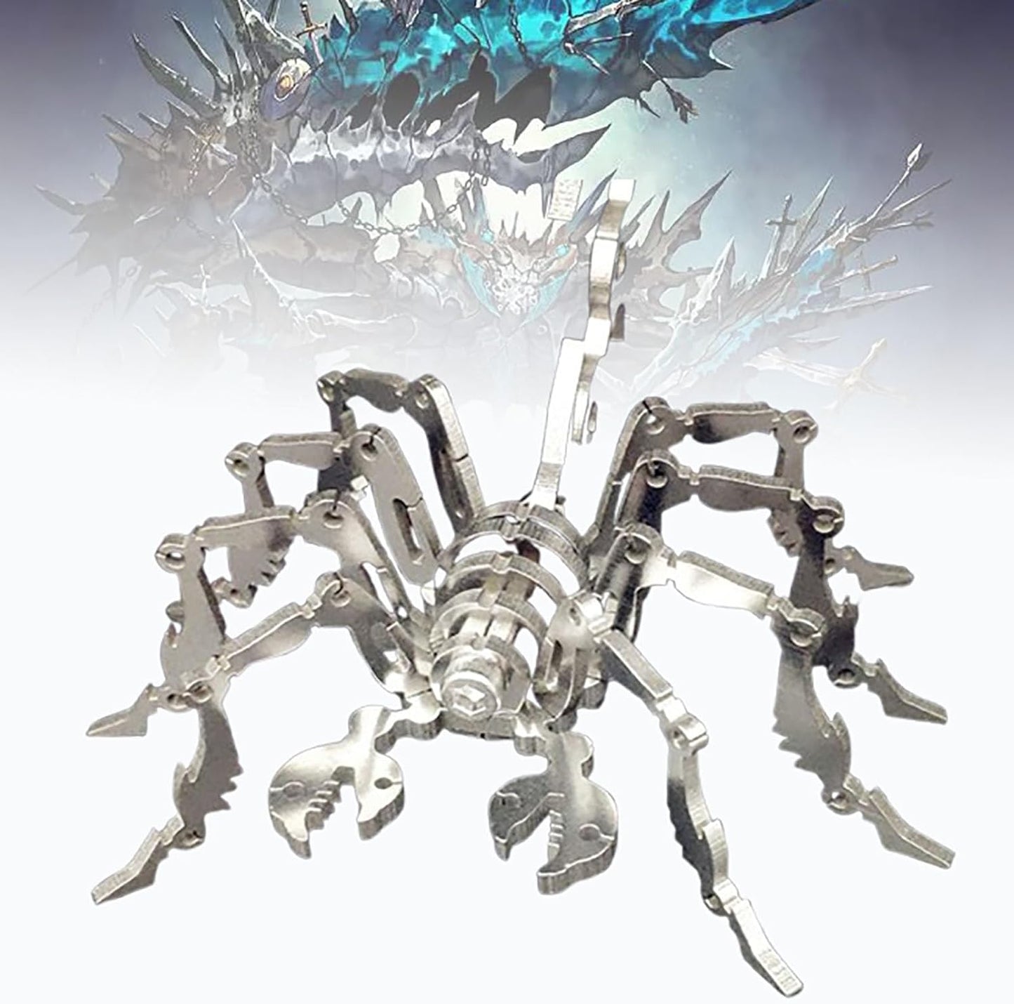 PuzzlerLab Spider 3D Metal Puzzle | DIY Model Kit & Brain Teaser for Adults