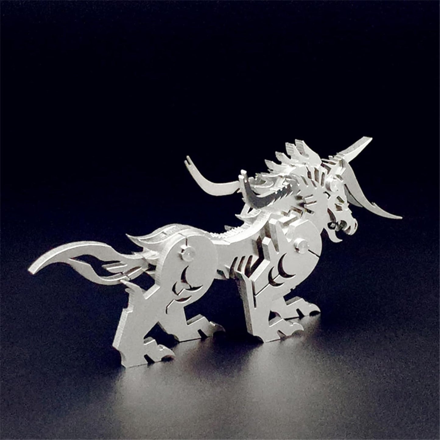 PuzzlerLab Mechanical Taotie 3D Metal Puzzle | DIY Mythical Beast Kit