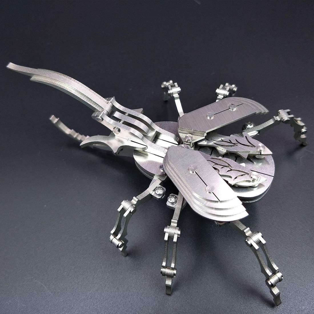 PuzzlerLab Mechanical Rhinoceros Beetle | 3D Metal Model Kit & Insect Collectible