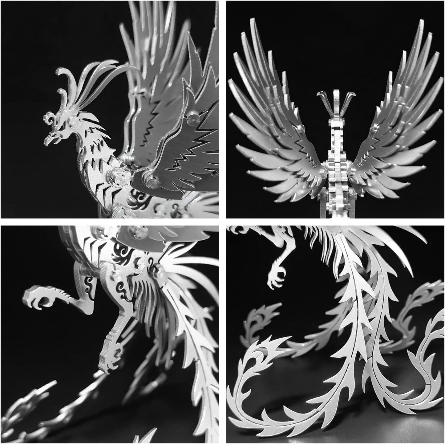 PuzzlerLab Mechanical Phoenix 3D Metal Puzzle | DIY Mythical Creature & Collectible