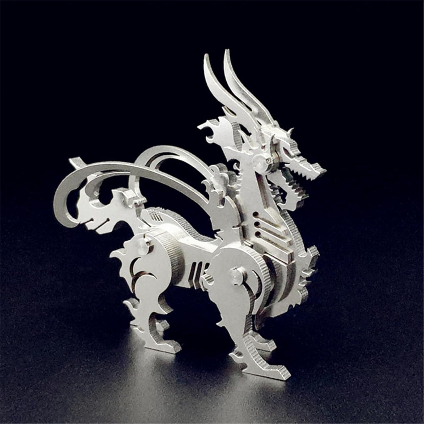 PuzzlerLab Mechanical Kylin 3D Metal Puzzle | DIY Mythical Creature & Collectible