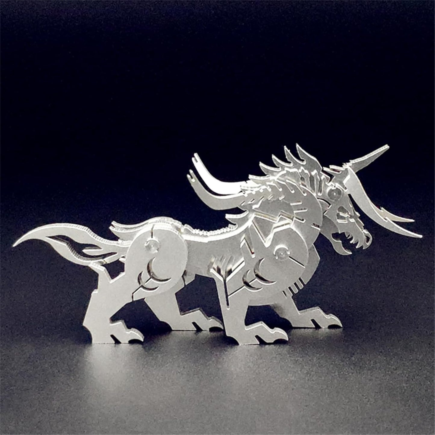 PuzzlerLab Mechanical Taotie 3D Metal Puzzle | DIY Mythical Beast Kit
