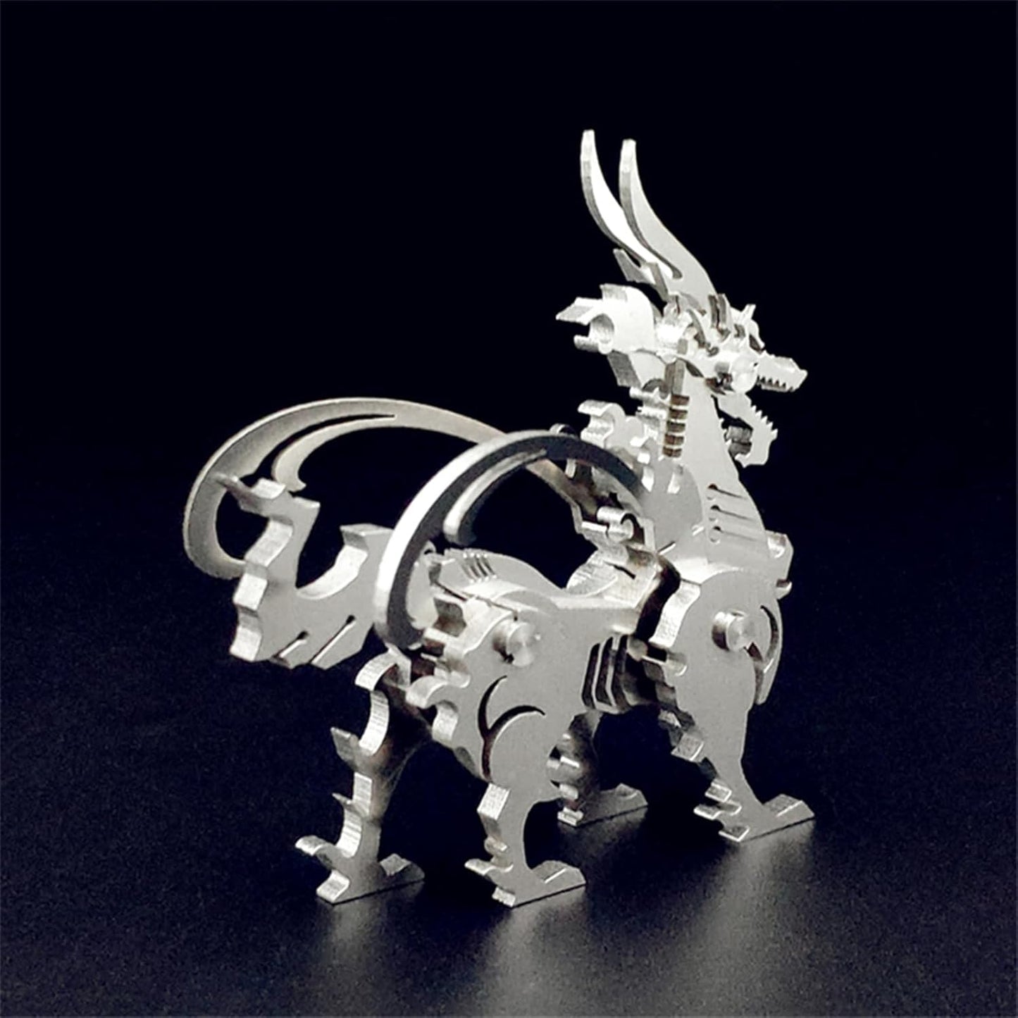 PuzzlerLab Mechanical Kylin 3D Metal Puzzle | DIY Mythical Creature & Collectible