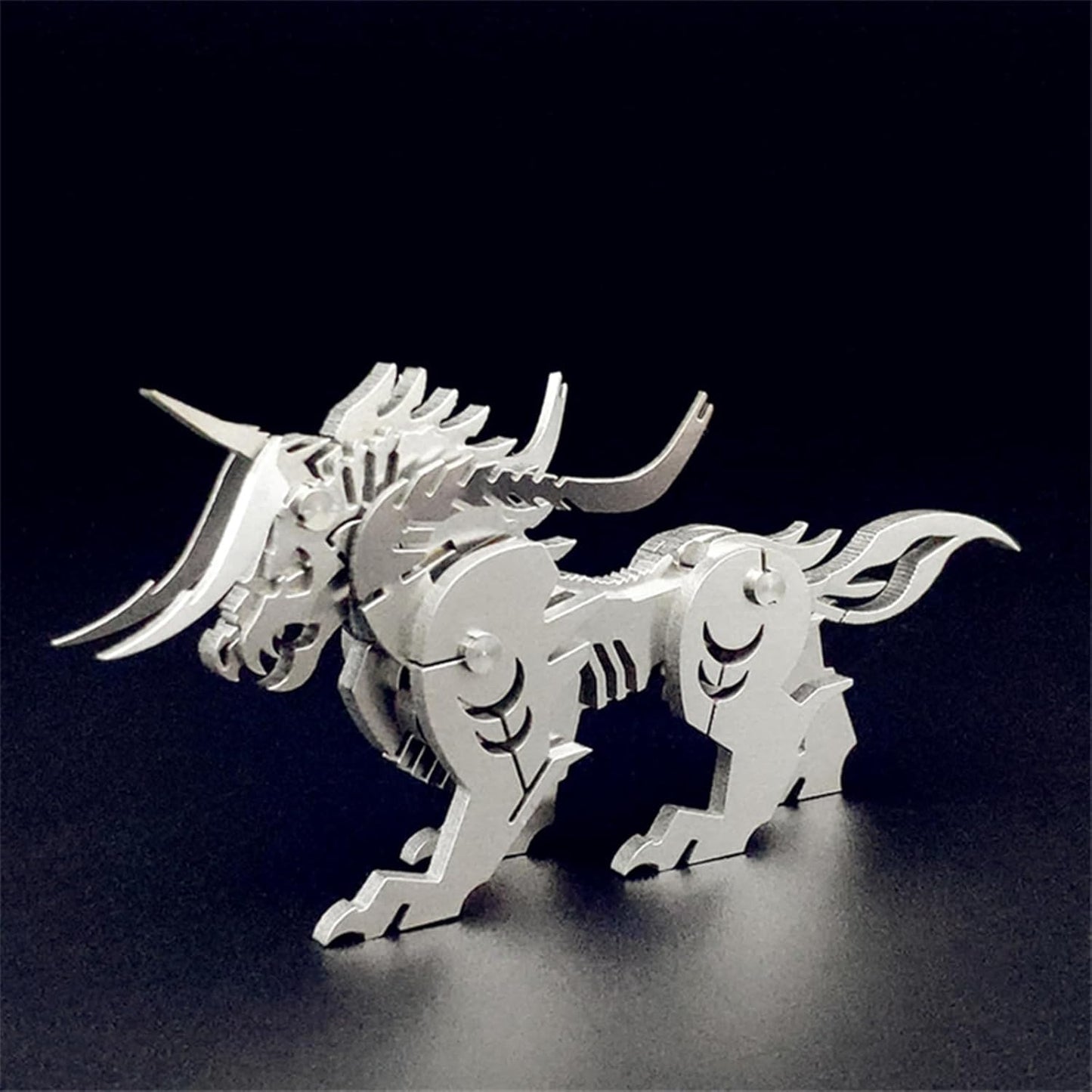 PuzzlerLab Mechanical Taotie 3D Metal Puzzle | DIY Mythical Beast Kit
