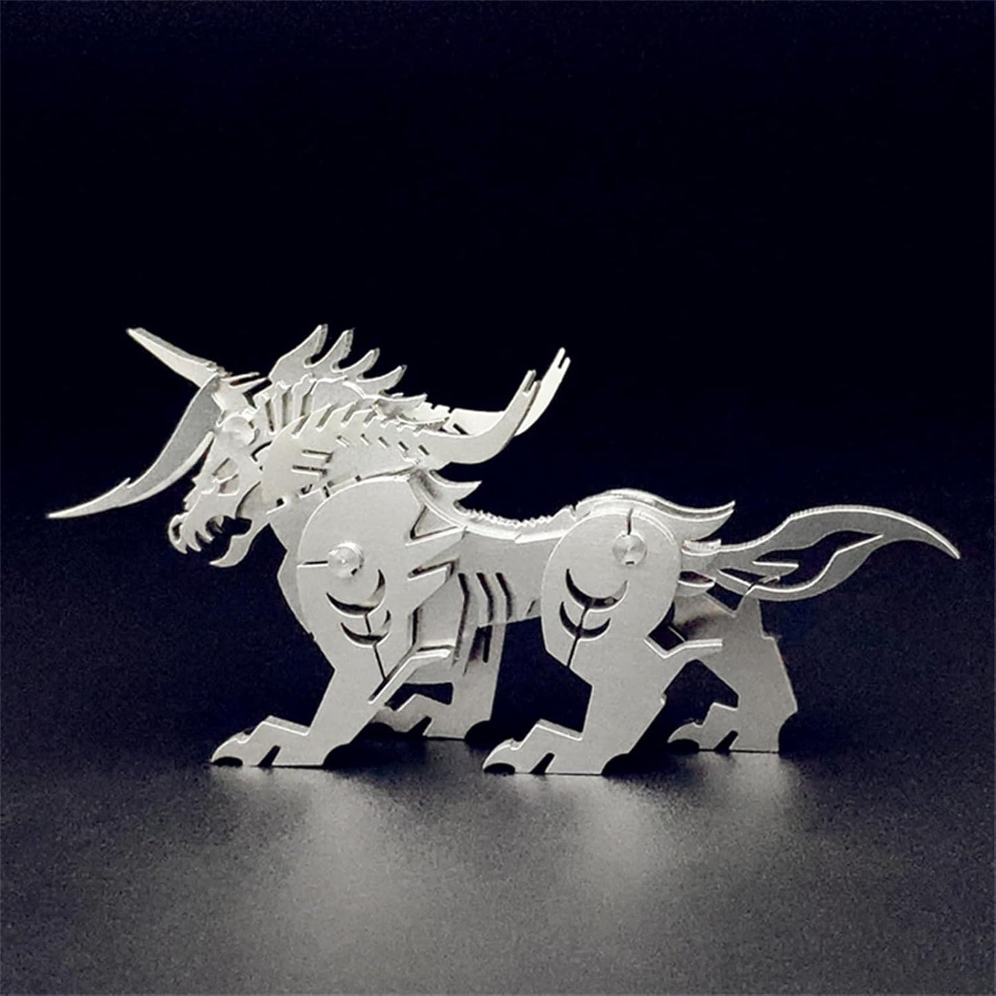 PuzzlerLab Mechanical Taotie 3D Metal Puzzle | DIY Mythical Beast Kit