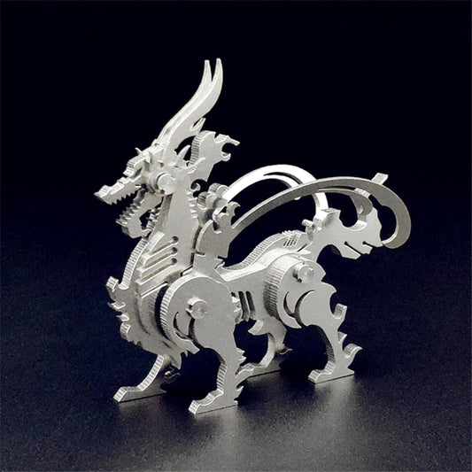 PuzzlerLab Mechanical Kylin 3D Metal Puzzle | DIY Mythical Creature & Collectible