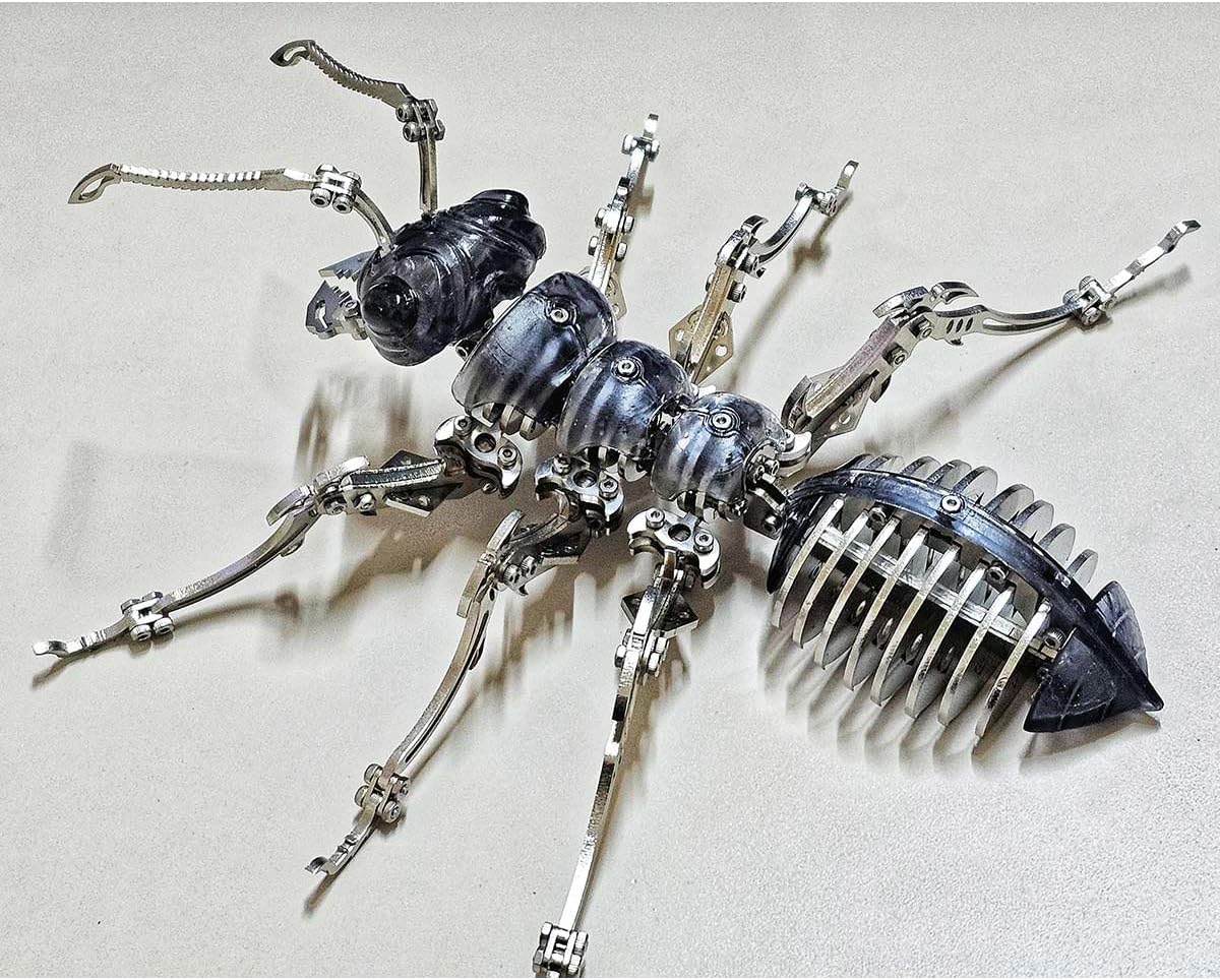 PuzzlerLab Mechanical Ant 3D Metal Puzzle | DIY STEM Project & Collectible Model