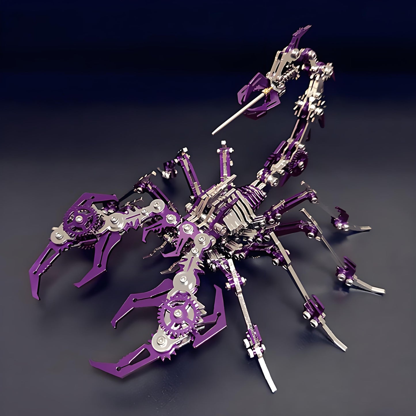 PuzzlerLab Purple Mechanical Scorpion | 3D Metal Puzzle & Collectible Ornament