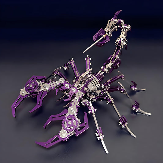 PuzzlerLab Purple Mechanical Scorpion | 3D Metal Puzzle & Collectible Ornament