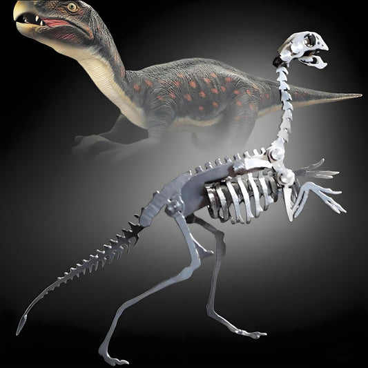 PuzzlerLab Gallimimus Skeleton 3D Metal Puzzle | DIY Dinosaur Collectible