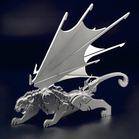 PuzzlerLab Winged Beast 3D Metal Puzzle | DIY Mythical Model & Collectible