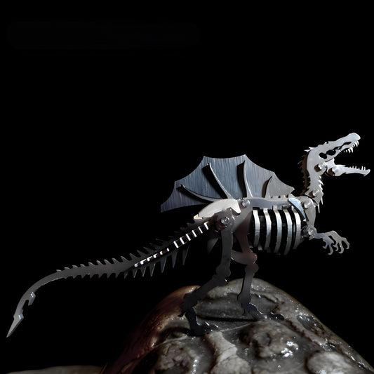 PuzzlerLab Stegosaurus Skeleton 3D Metal Puzzle | DIY Dinosaur Collectible