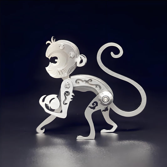 PuzzlerLab Mechanical Monkey 3D Metal Puzzle | DIY Collectible Animal Model