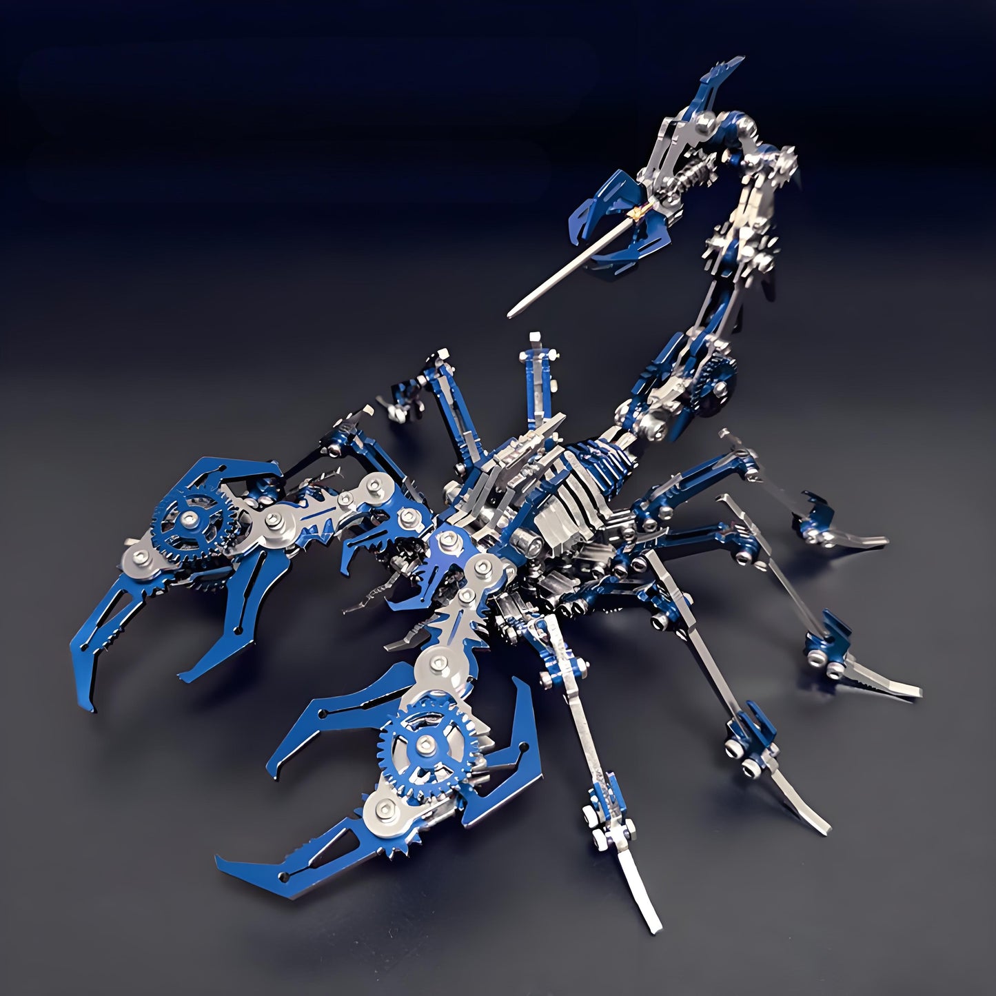 PuzzlerLab Blue Mechanical Scorpion | 3D Metal Puzzle & STEM Project Kit