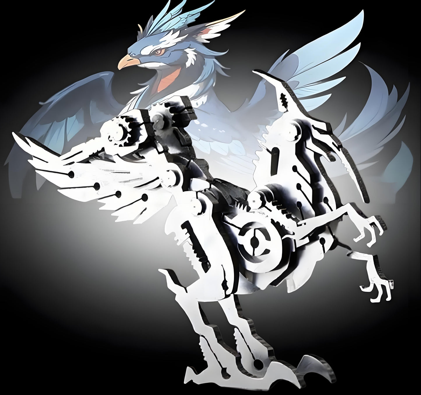 PuzzlerLab Mechanical Griffin 3D Metal Puzzle | DIY Mythical Creature & Collectible