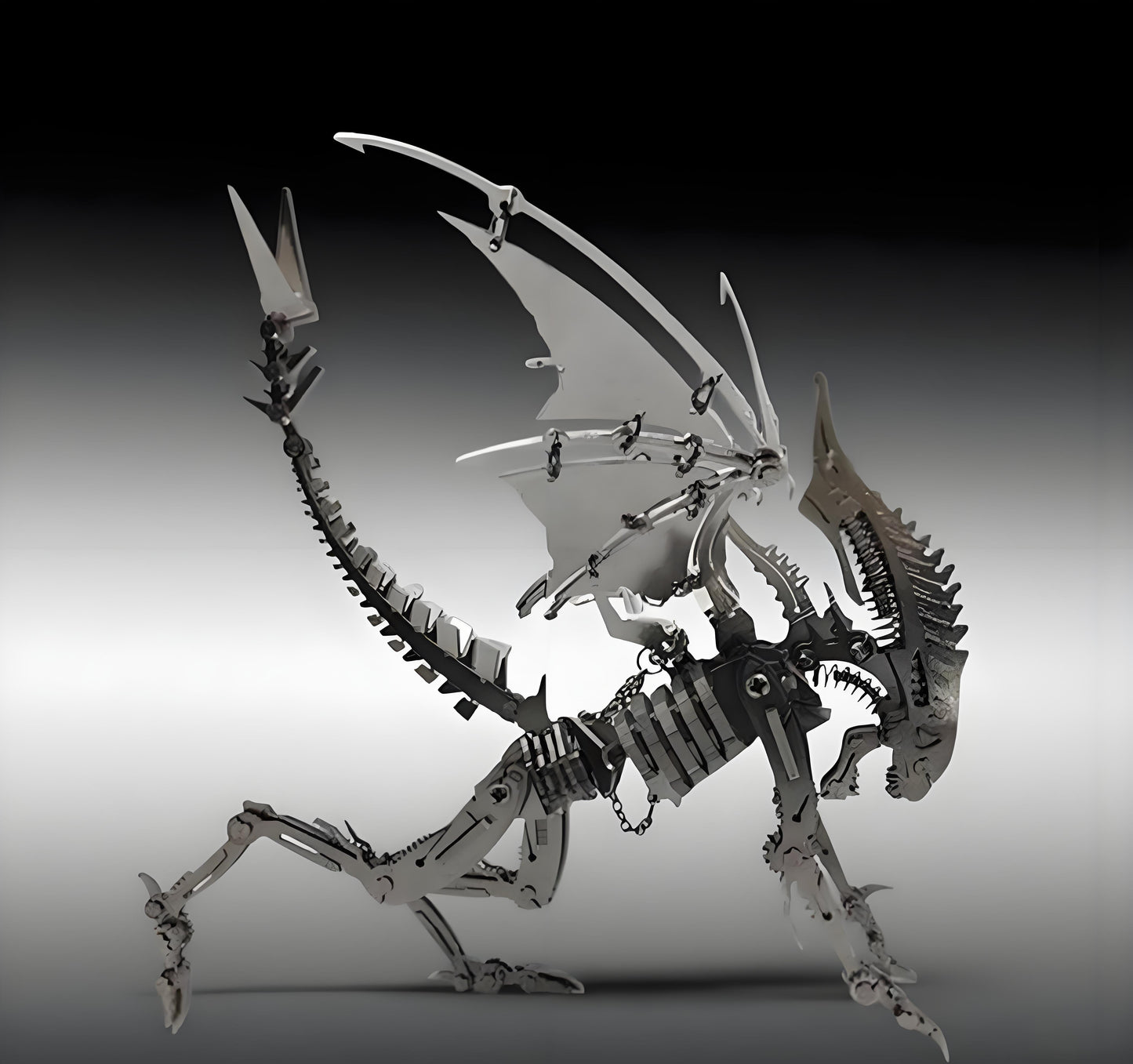 PuzzlerLab Xenomorph Alien 3D Metal Model Kit | 194-Piece Sci-Fi Collectible